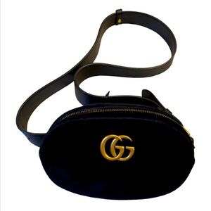 Gucci marmont velvet belt bag